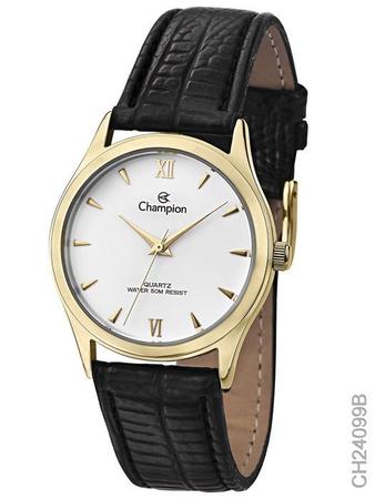 Imagem de Relógio Champion Social Feminino CH24099B Dourado Pulseira de Couro Preto