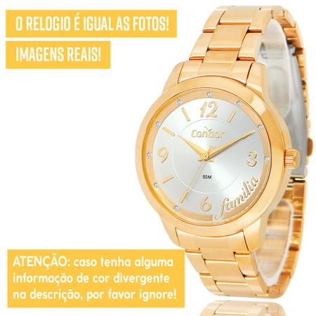 Imagem de Relógio Condor Feminino Dourado 1 Ano De Garantia Original