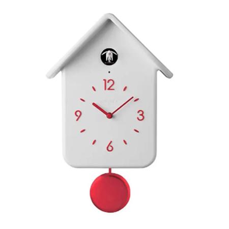 Imagem de Relógio Cuco Branco Com Pêndulo Vermelho Home - Guzzini