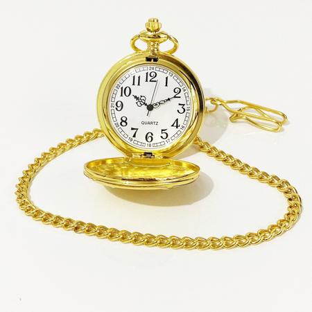 Imagem de Relógio De Bolso Com Corrente Quartz Vintage Clássico