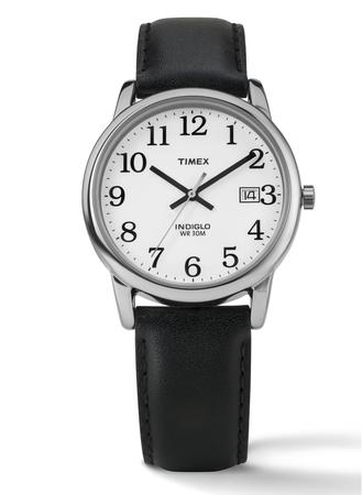 Imagem de Relógio de data com pulseira de couro