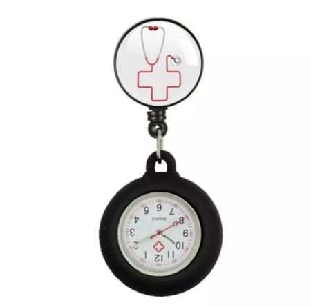 Relógio de enfermeira feminino com lindo desenho animado e lapela