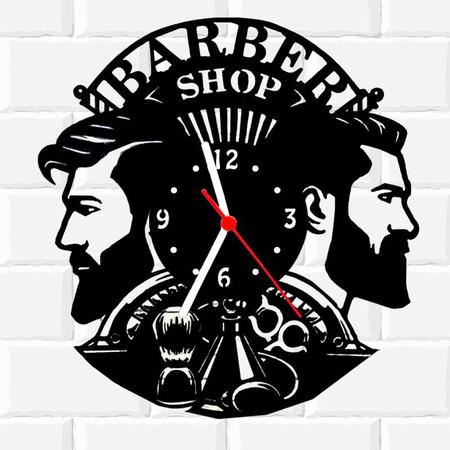 Imagem de Relógio De Madeira MDF Parede Barber Shop Barbearia 3