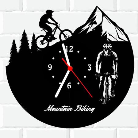 Imagem de Relógio De Madeira MDF Parede Bicicleta Bike Mountain 1