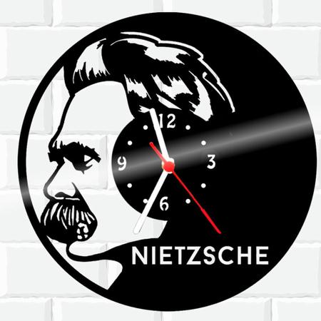 Imagem de Relógio De Madeira MDF Parede Friedrich Nietzsche