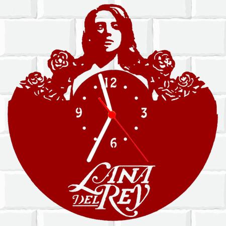 Imagem de Relógio De Madeira MDF Parede Lana Del Rey Musica 3 V