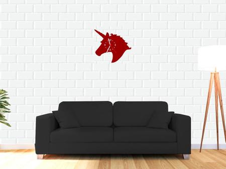 Relógio De Madeira MDF Parede Unicornio Fantasia V - 3D Fantasy Imagem de Relógio De Madeira MDF Parede Unicornio Fantasia V