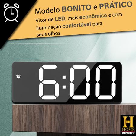 Imagem de Relógio De Mesa Digital Led Bivolt Com Calendário Alarme Temperatura Para Cama Cabeceira