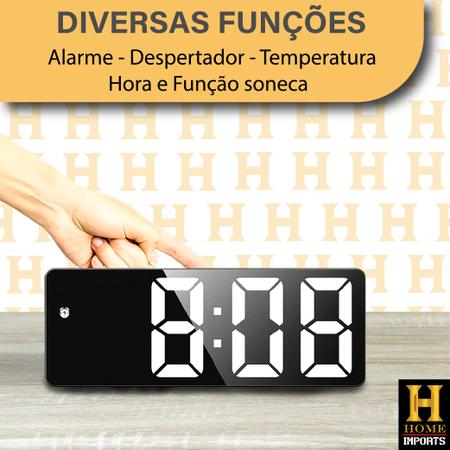 Relógio De Mesa Digital Led Grande C/Calendário TemperaturaQ-2151BRANCO32 - UPPER PLACE Imagem de Relógio De Mesa Digital Led Grande C/Calendário TemperaturaQ-2151BRANCO32