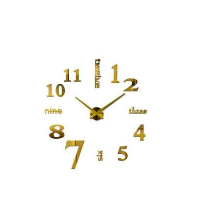 Imagem de Relógio De Parede 3D Sala Decoração Números & Letras