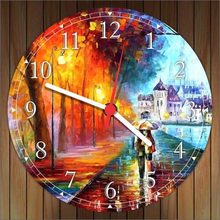 Imagem de Relógio De Parede Abstrato Casal Paris Colorido Tamanho Grande 50 Cm Quartz G04