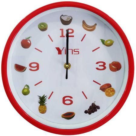 Imagem de Relógio de Parede Analógico 25cm em Plástico Chinatown