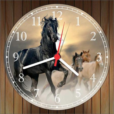 Imagem de Relógio De Parede Animais Cavalos