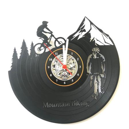 Imagem de Relógio De Parede, Bicicleta, Bike, Disco Vinil, Ciclista, Mtb, Mountain Bike, Adventure, Decoração