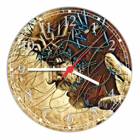 Imagem de Relógio De Parede Católico Jesus Cristo Com Coroa De Espinhos Abstrato Tamanho 40 Cm RC014