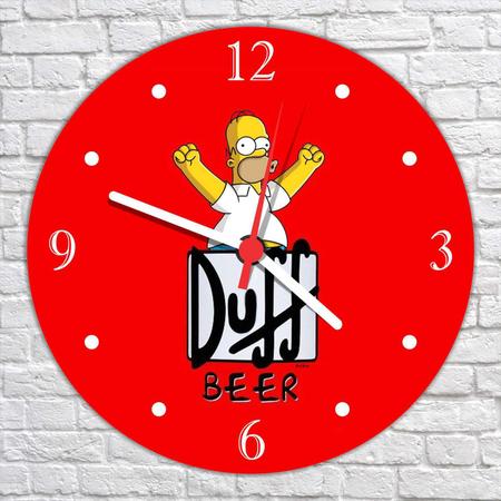 Imagem de Relógio De Parede Cerveja Bar Duff Homer Simpsons Quartz