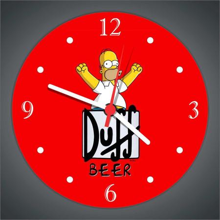 Imagem de Relógio De Parede Cerveja Bar Duff Homer Simpsons Quartz