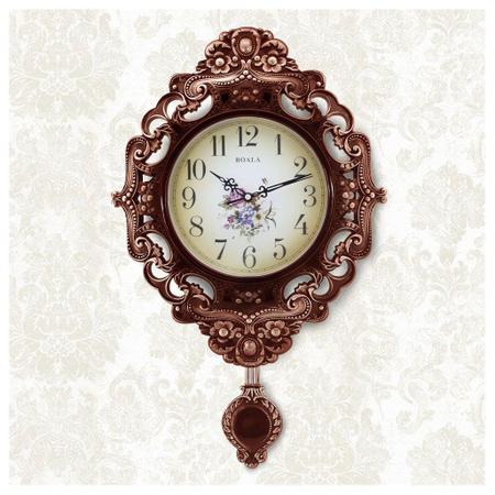 Imagem de Relógio De Parede Cobre Quartz Clock Luxo Com Pendulo 59cm