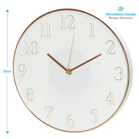 Imagem de Relógio de Parede Cozinha 30cm Silencioso Modern Minimalista