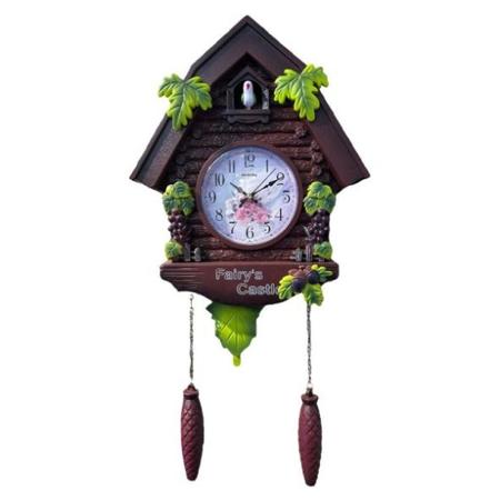 Imagem de Relógio De Parede Cuco de Pássaro Chalé com pêndulo 60x35cm