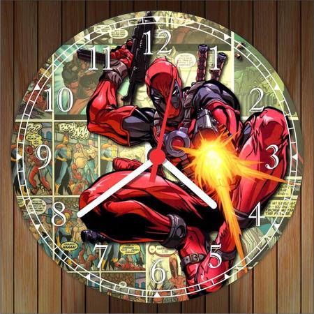 Imagem de Relógio De Parede Deadpool Super Heróis