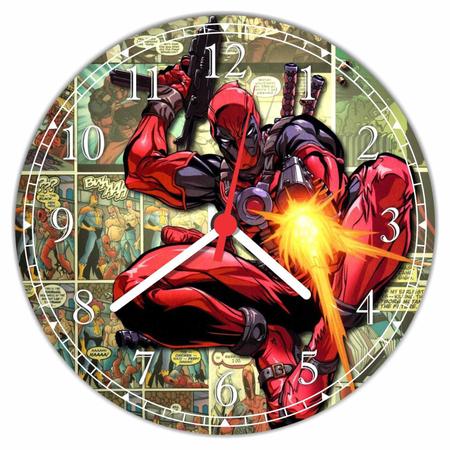 Imagem de Relógio De Parede Deadpool Super Heróis