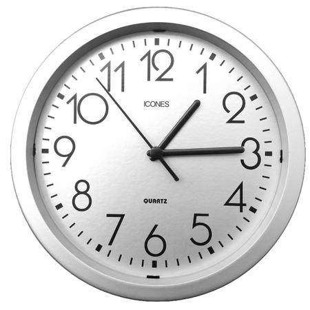 Imagem de Relógio de Parede Decorativo Moderno 23cm Analógico Redondo Quartz Decoração Casa Cozinha Sala ou Escritório