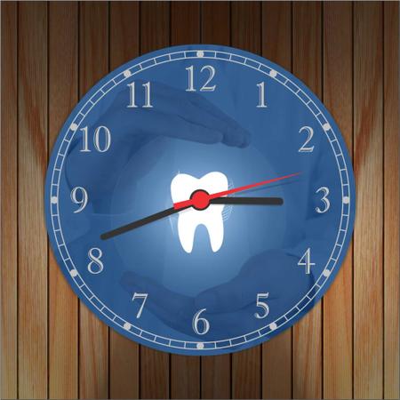 Imagem de Relógio De Parede Dentista Odontologia Sorriso Dentes Consultórios Casas Quartz Tamanho 40 Cm RC008