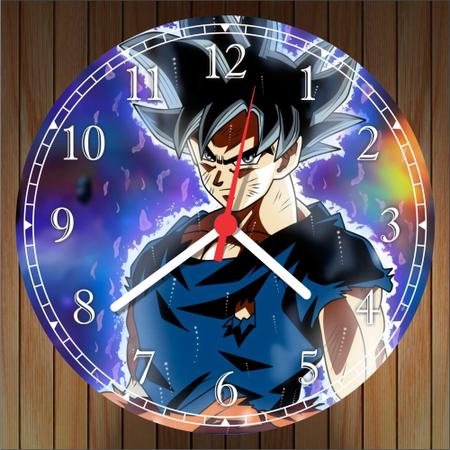 Relógio De Parede Desenho Dragon Ball Z Goku Anime Quartz Tamanho