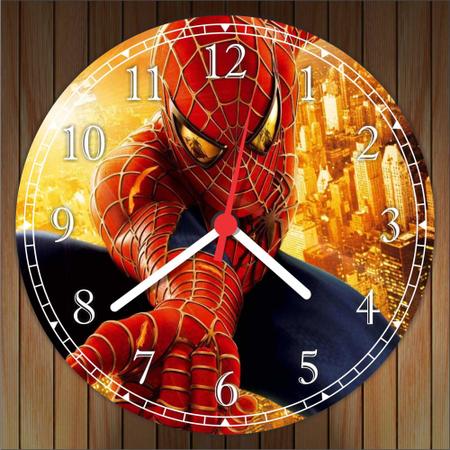 Imagem de Relógio De Parede Desenho Homem-Aranha Super-Heróis Anime Quartz Tamanho 40 Cm RC012