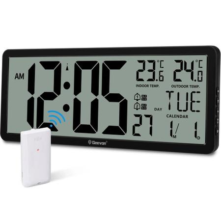  WallarGe Reloj de pared digital grande de 14.5