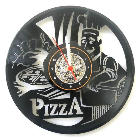 Imagem de Relógio De Parede,disco De Vinil, Pizzaria, Pizza, Decoração
