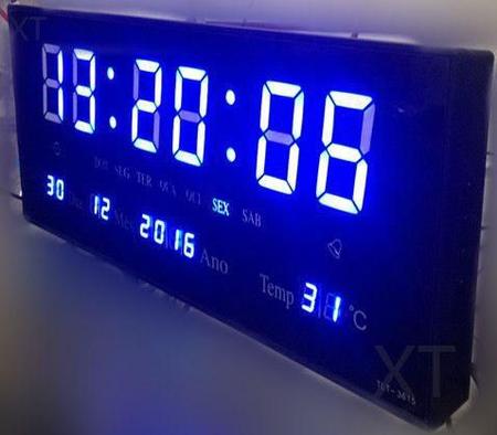 Imagem de Relógio de parede e mesa led digital temperatura despertador data 3615