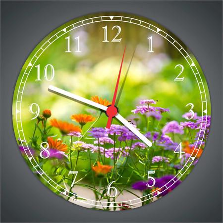 Imagem de Relógio De Parede Flores Jardim Paisagens Gg 50 Cm G010