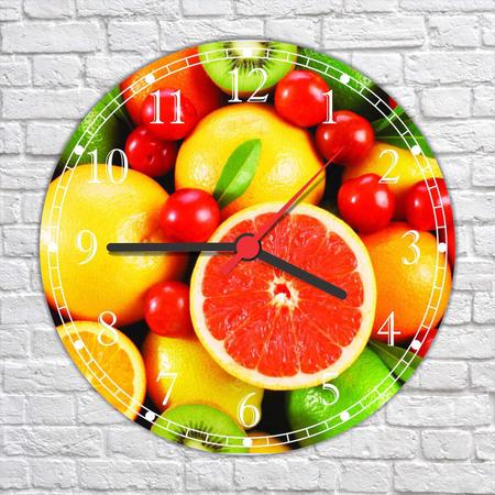 Imagem de Relógio De Parede Frutas Gourmet Cozinhas Gg 50 Cm 01