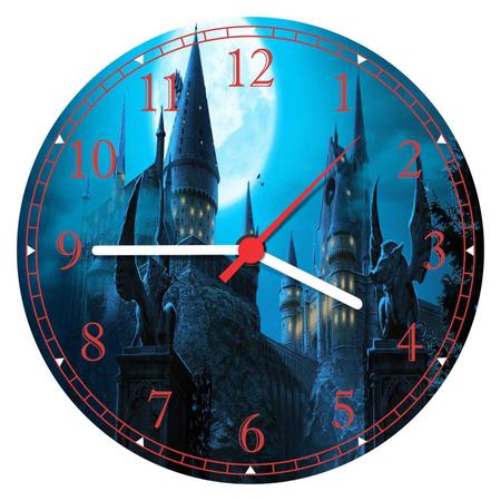 Relogio De Parede Harry Potter Castelo De Hogwarts Filmes Cinema Vital Quadros Relogio Despertador de Parede Magazine Luiza