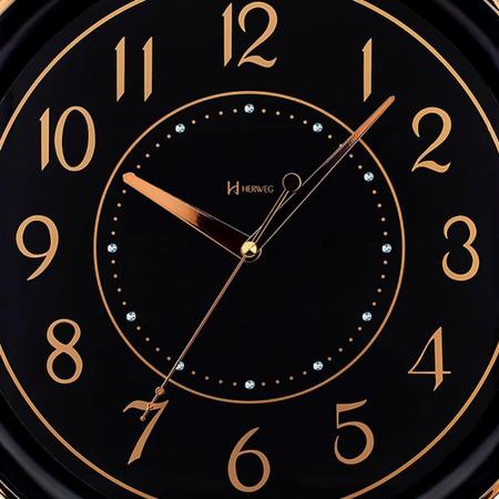 Imagem de Relógio de Parede Herweg Dourado e Preto - 6826