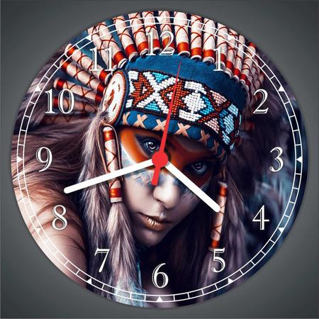 Imagem de Relógio De Parede índia Indígena Decorar Salas Interiores