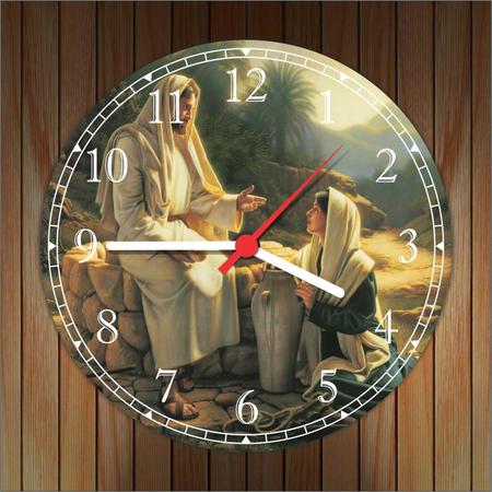 Imagem de Relógio De Parede Jesus Cristo e Maria Religiosidade
