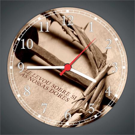 Imagem de Relógio De Parede Jesus Cristo Salmos Versículos Quartz