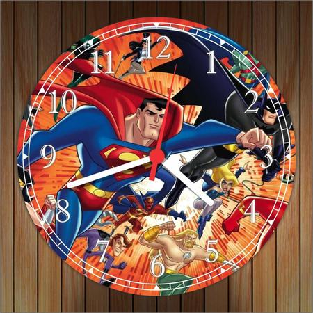 Imagem de Relógio De Parede Liga Da Justiça Super Heróis Geek Nerd Decoração Quartz