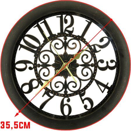 Imagem de Relógio De Parede Maquina De Quartz Decorativo 35,5cm Vazado