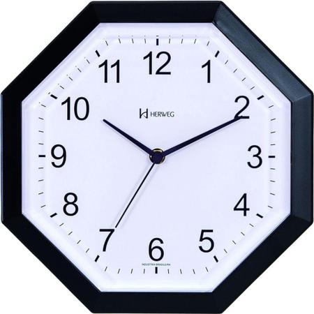 Imagem de Relógio de Parede Octógono 27cm Herweg - 6662