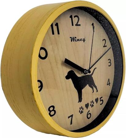 Imagem de Relógio de Parede Redondo animais Cão - Wincy