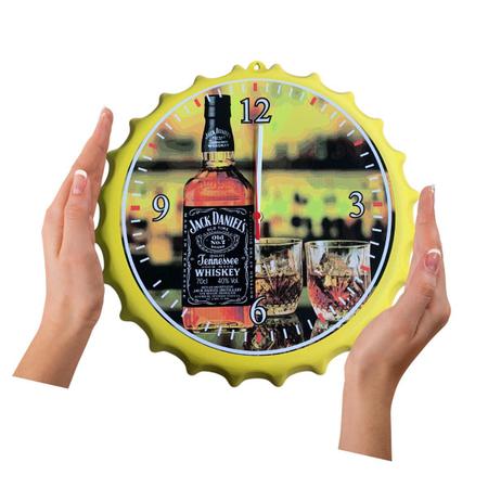 Imagem de Relogio de parede  temas de  bebidas 42 cm com bordas