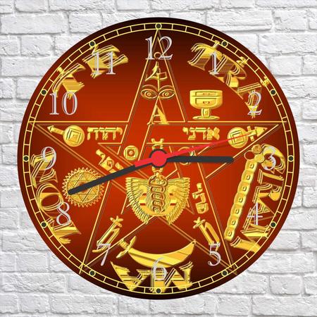 Imagem de Relógio De Parede Tetragrammaton Pentagrama Salas Decorações