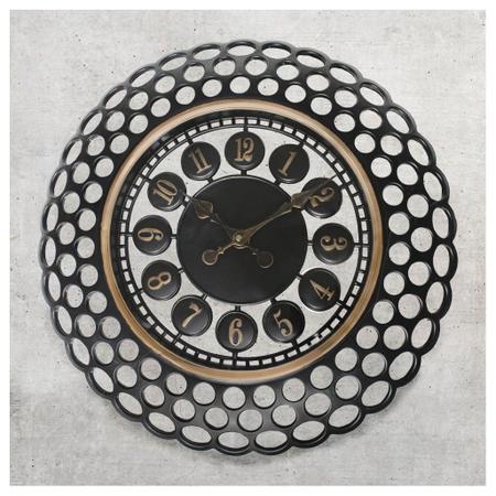 Imagem de Relógio De Parede Vazado Preto Para Sala De Estar Escritórios 49,5cm