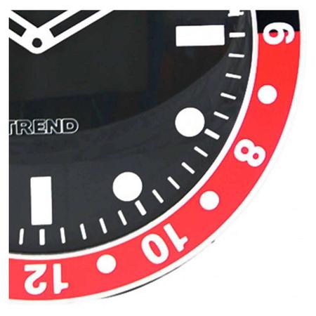 Imagem de Relógio De Parede Wrist Design Preto Vermelho Alumínio Urban