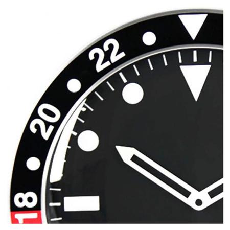 Imagem de Relógio De Parede Wrist Design Preto Vermelho Alumínio Urban