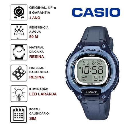 Imagem de Relógio De Pulso Casio Digital Infantil Esportivo Prova Dágua Rosa Azul Cinza e Preto